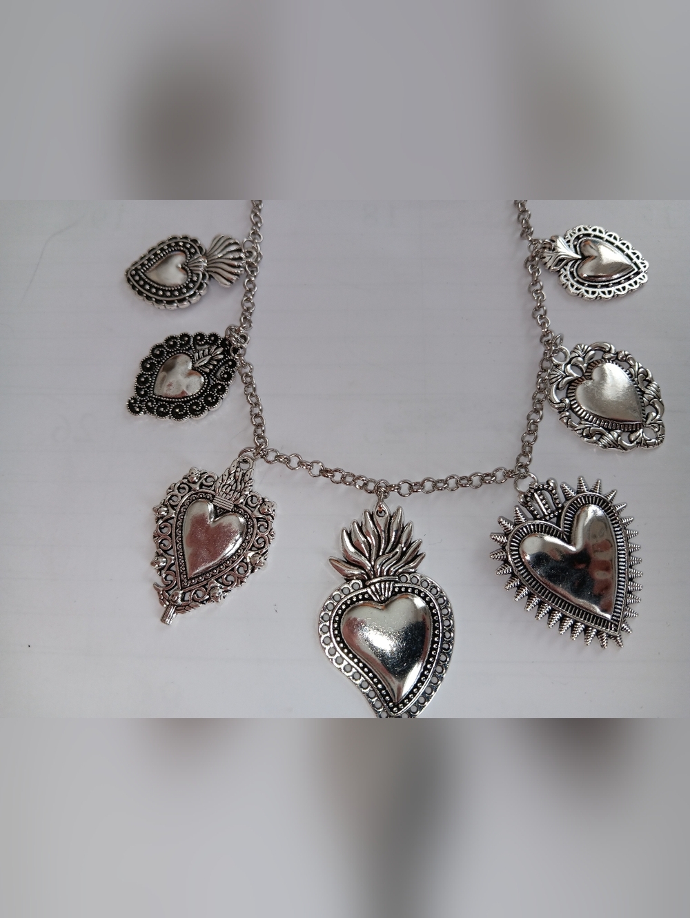 Silver Heart Charm Necklace - Women Jewelry New. Never Worn